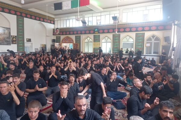 عزاداری واقامه نماز ظهر تاسوعای حسینی در مسجد غریب فدافن