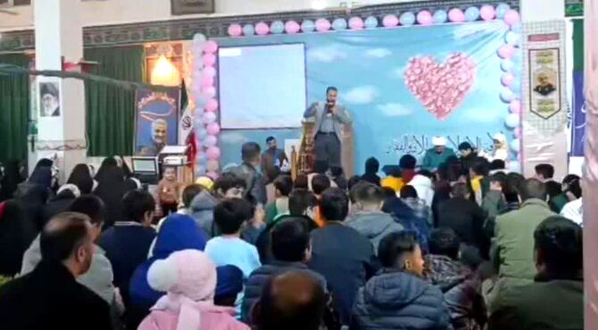 مراسم افتتاحیه اعتکاف دانش آموزی سازمان مدارس الگوی صالح در بجنورد