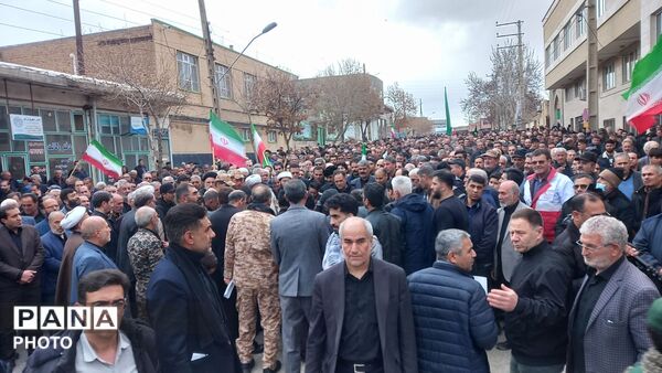 تشییع پیکر پاسدار شهید در شهرستان خواجه