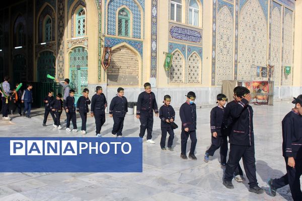 عزاداری دانش‌آموزان قم در آستان مقدس امامزاده سیدعلی(ع)