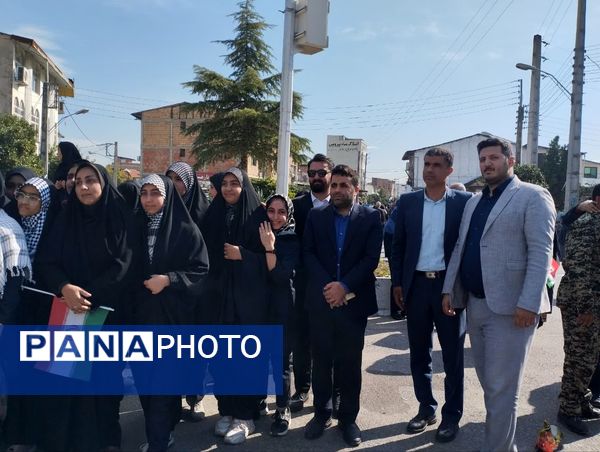 مراسم راهپیمایی ۱۳ آبان در شهرستان میاندورود