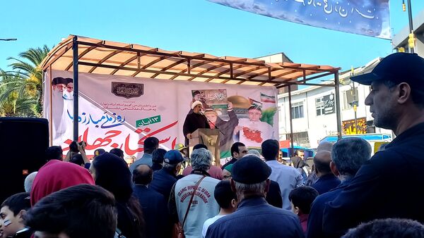 راهپیمایی ۱۳ آبان در قائمشهر