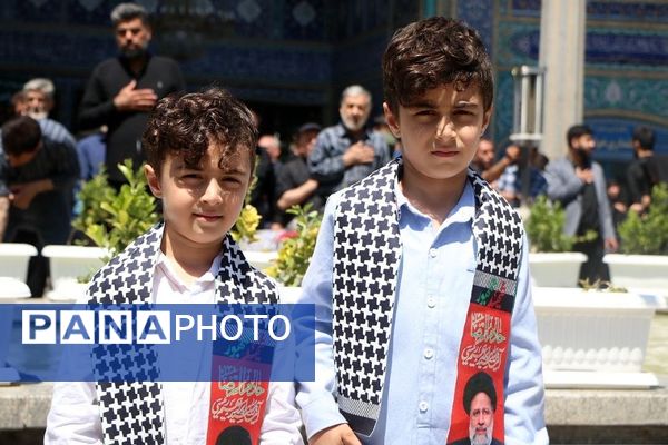 وداع با پیکر مطهر شهید حسین امیرعبدالهیان در شهرستان ری