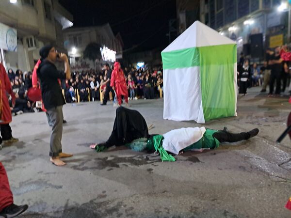 آیین خیمه سوزان در مسجد ابوالفضل قائمشهر