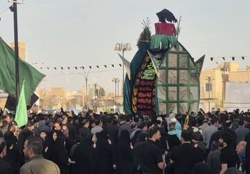 سوگواری و نخل برداری مردم زارچ در روز شهادت حضرت علی (ع)