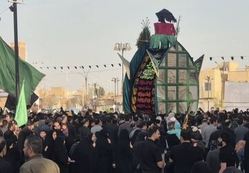 سوگواری و نخل برداری مردم زارچ در روز شهادت حضرت علی (ع)
