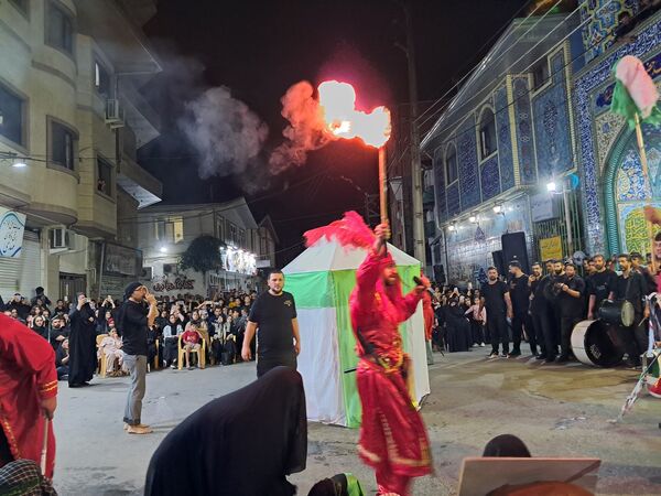آیین خیمه سوزان در مسجد ابوالفضل قائمشهر