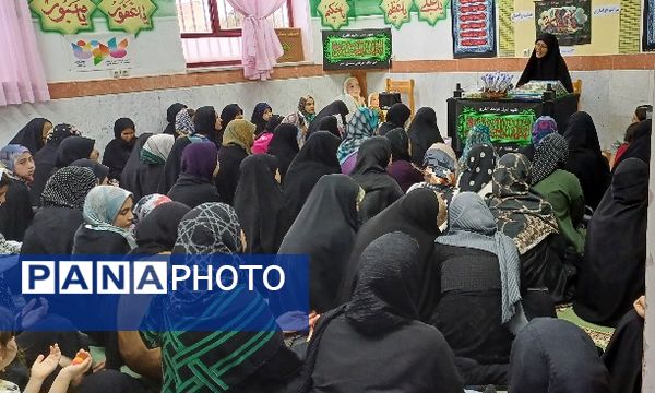 مراسم عزاداری هیات دخترانه راحیل در کانون فرهنگی تربیتی سمیه شهرستان شیروان