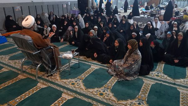 مراسم شهادت حضرت زینب کبری در جمع معتکفین مسجد فاطمیه نیشابور