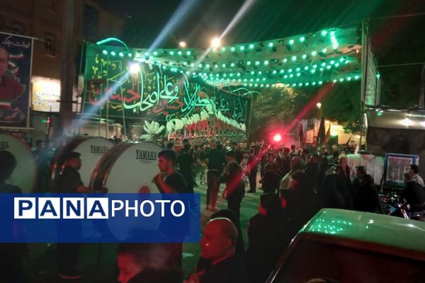 دسته عزاداری حضرت علی‌اکبر(ع) در شب هشتم محرم در پیشوا