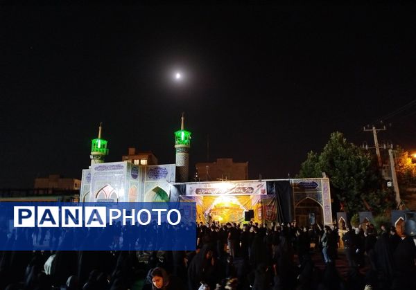 مراسم شب عاشورا  در گلزار شهدای نیشابور