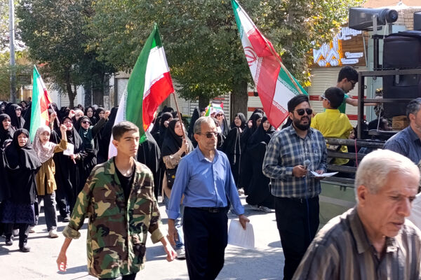 راهپیمایی مردم شهرستان آباده در جمعه های خشم