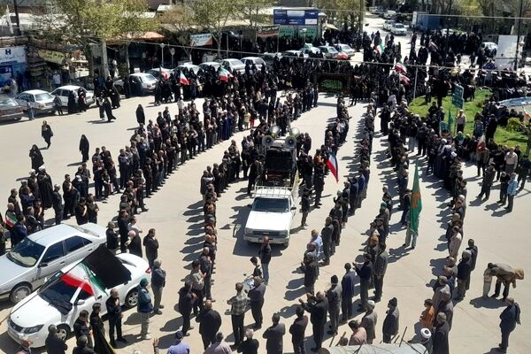 برگزاری مراسم عزاداری رهبر شهید در شهر آشخانه