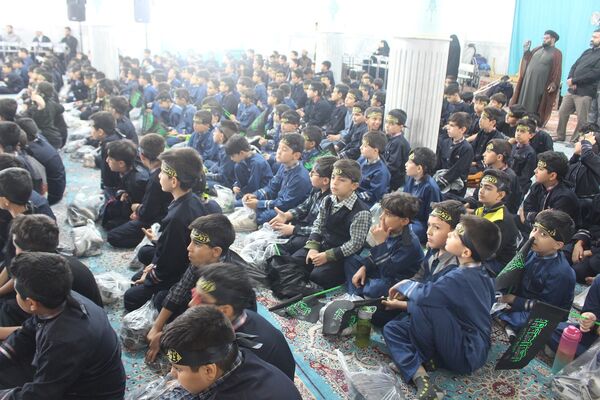 عزاداری دانش‌آموزان قم در آستان مقدس امامزاده سیدعلی(ع)