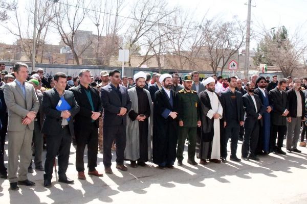 حضور پرشور مردم شهرستان فاروج در راهپیمایی قدس