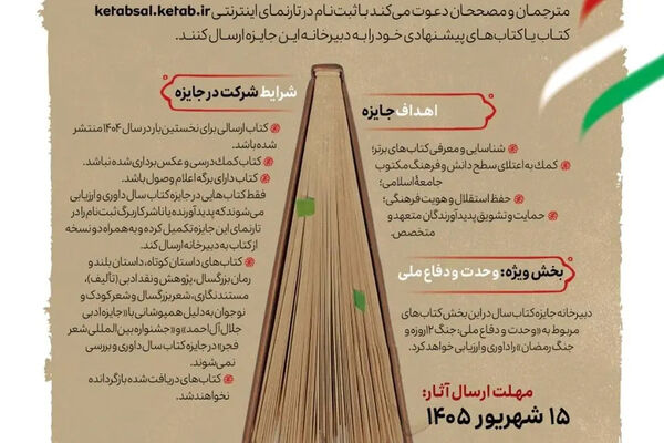 چهل و چهارمین جایزه کتاب سال جمهوری اسلامی ایران فراخوان داد