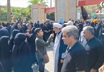 برگزاری مراسم پیاده روی جاماندگان اربعین حسینی با حضور پرشور مردم