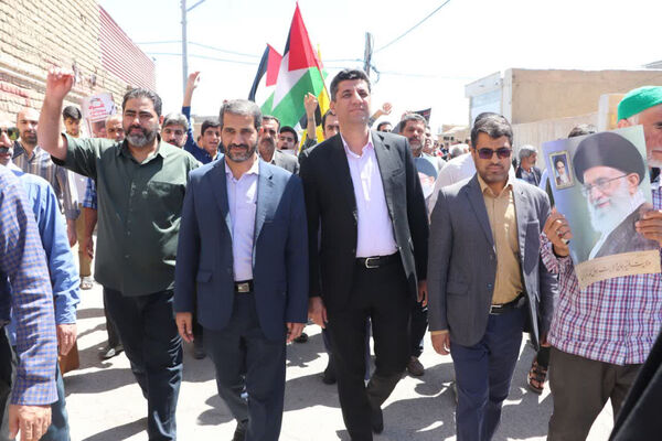 راهپیمایی روز قدس در شهر قنوات قم