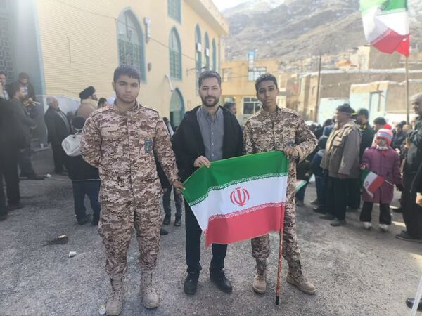 راهپیمایی 22 بهمن در شهر کهک