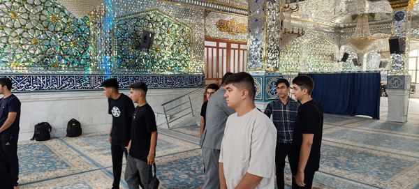 بدرقه دانش‌آموزان اعزامی به پیاده‌روی اربعین 