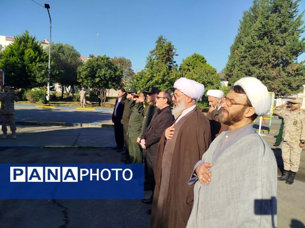 برگزاری صبحگاه مشترک دانش‌آموزی شهرستان هزار سنگر آمل 