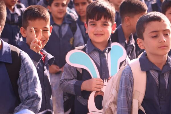 صبحگاه دانش‌آموزی در دبستان قلمچی گرگان