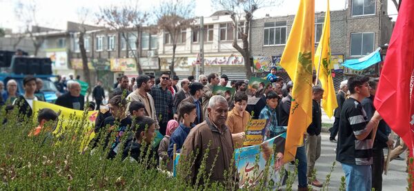 مردم شهرستان چناران با حضور گسترده در راهپیمایی روز قدس