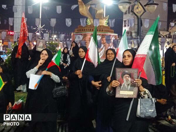 مراسم جاماندگان مراسم تشییع رهبر شهید در میناب