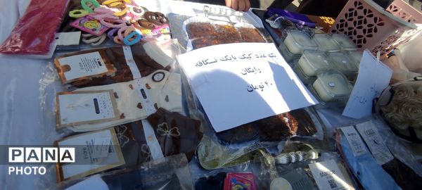 برپایی بازارچه دانش آموزی در دبیرستان نمونه اندیشه شهرستان کاشمر