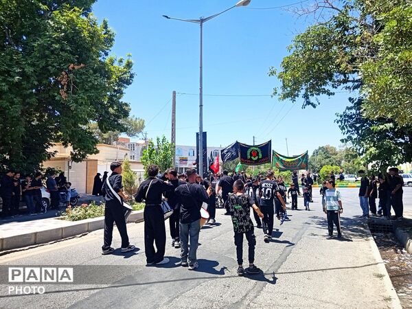 عزاداری هیئت علی اصغری در خیابان های کاشمر 