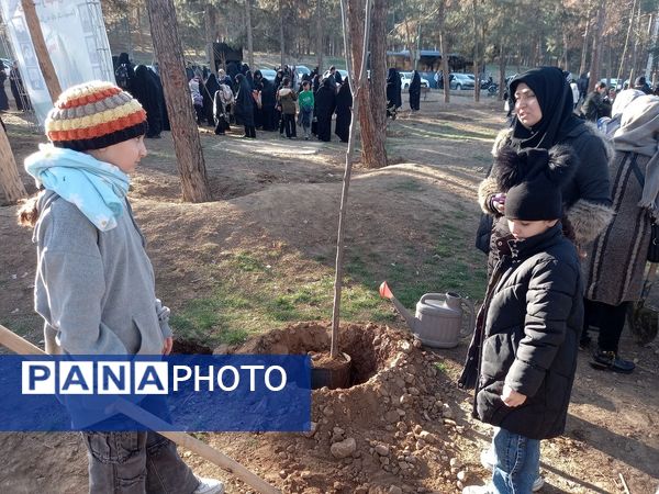 کاشت ۱۰۰۰ نهال به یاد شهدای مقاومت و شهدای مدافع حرم در بوستان جنگلی سرخه حصار