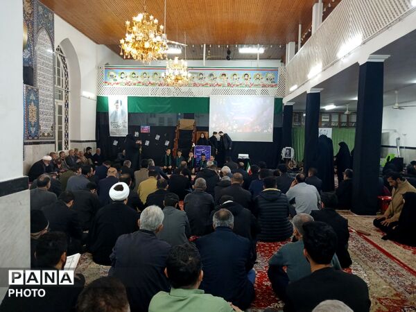 عزاداری فرهنگیان املش در چهلم رهبر شهید و شهدای مظلوم میناب 