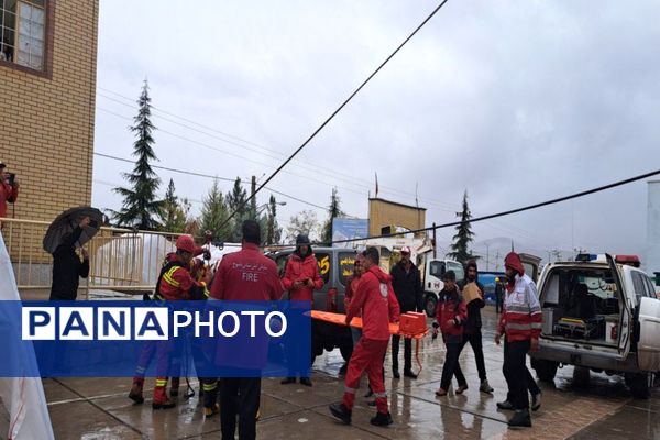 بیست‌وششمین مانور سراسری زلزله در مدرسه قائم آل محمد یاسوج