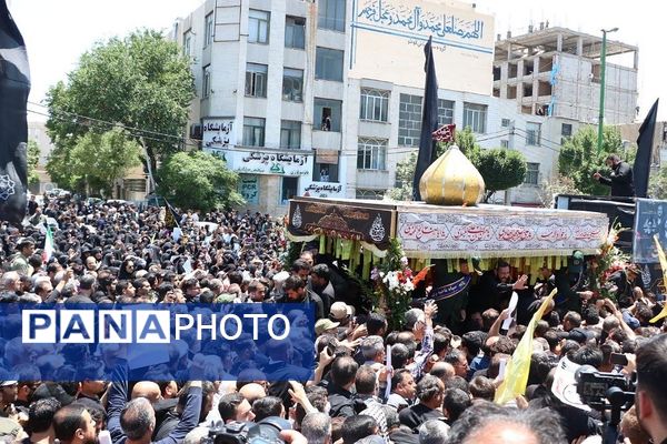 وداع با پیکر مطهر شهید حسین امیرعبدالهیان در شهرستان ری