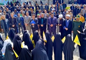 جلوه‌هایی از راهپیمایی روز قدس در فاروج