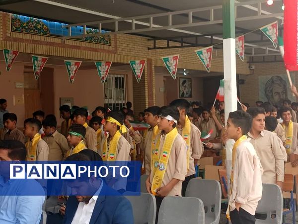 تجدید میثاق دانش‌آموزان سیریکی با آرمان‌های انقلاب در ۱۳ آبان 