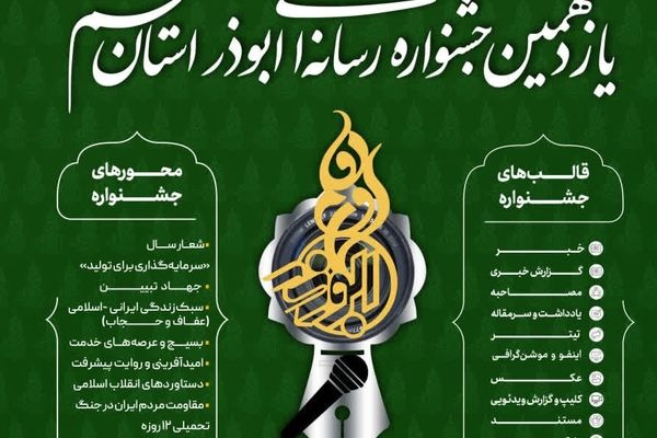 اعلام فراخوان یازدهمین جشنواره رسانه‌ای ابوذر استان قم