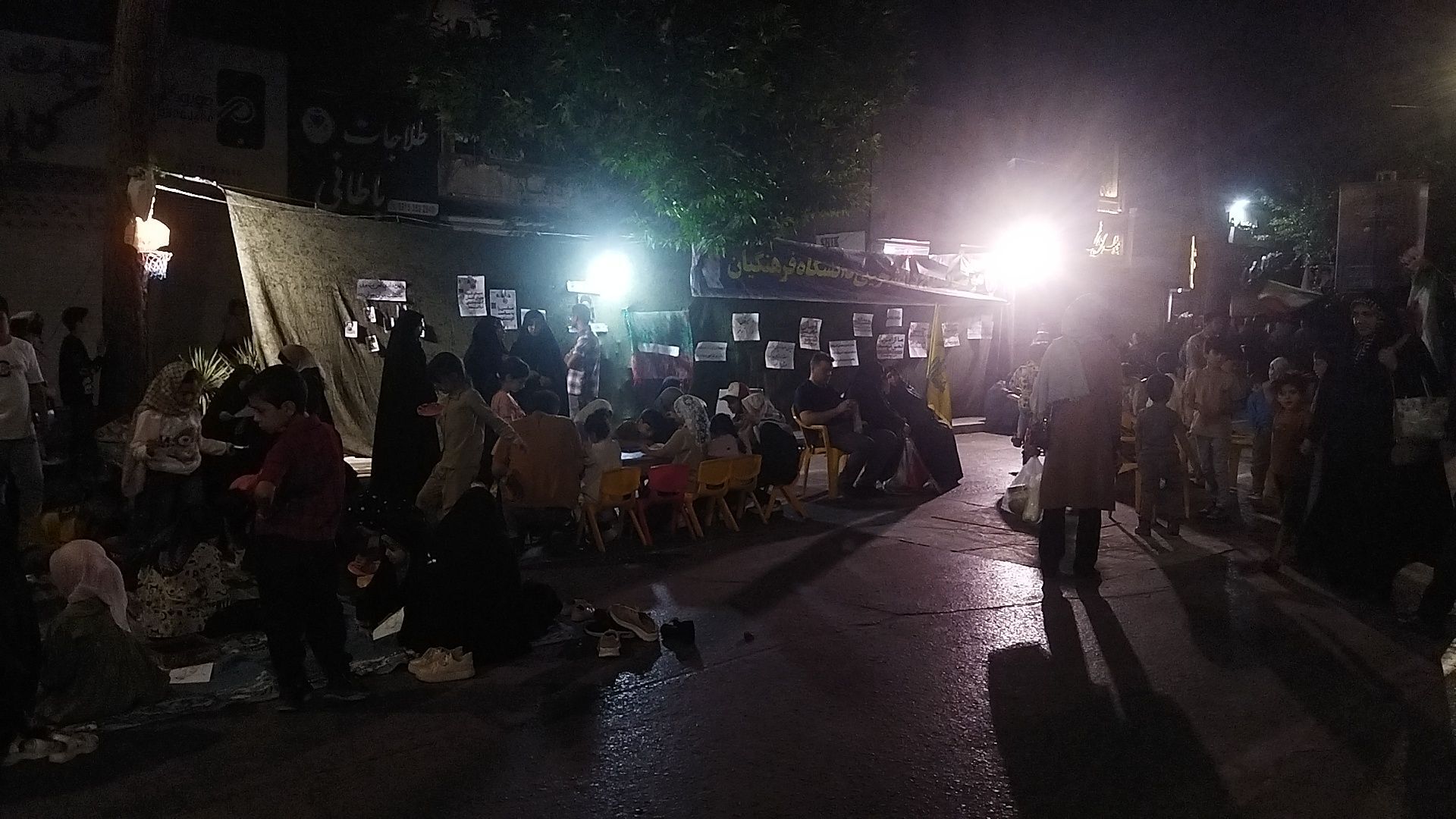 موکب بسیج دانشجویی فرهنگیان نیشابور در صدمین شب 