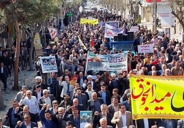 خروش قدسی مردم شهرستان ملکان