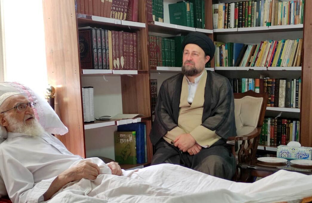 عیادت سیدحسن خمینی از آیت الله العظمی نوری همدانی