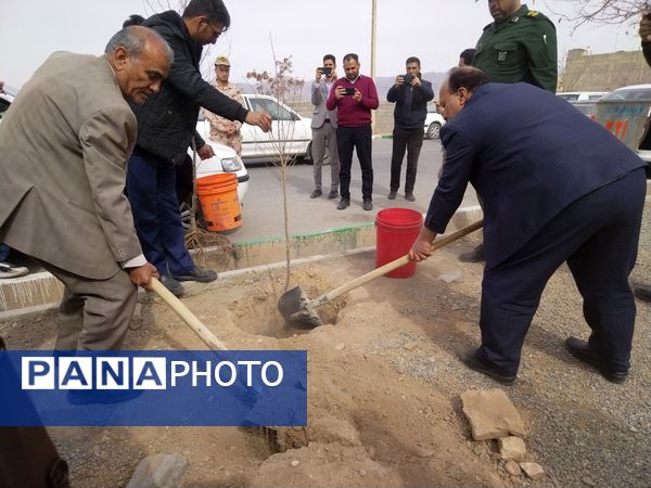 مراسم درخت کاری در مدرسه پویندگان فرهنگ شهرستان خلیل آباد 