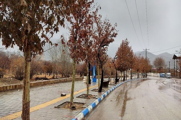 چهره شفاف و دل انگیز شهربارنیشابور با بارش  باران پاییزی  