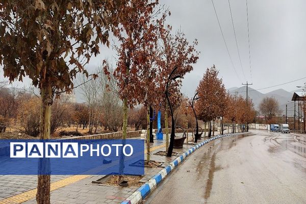 چهره شفاف و دل انگیز شهربارنیشابور با بارش  باران پاییزی  