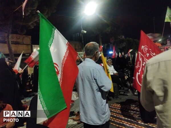 حماسه سازی مردم در صد و چهل و ششمین شب در حسینیه امام خمینی نیشابور در قاب پانا