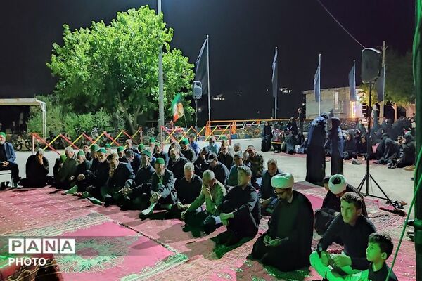 مراسم عزاداری ششمین شب از ماه محرم الحرام در حسینیه شهدای شهر بار