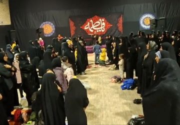 مراسم عزاداری حضرت فاطمه زهرا (س) در سالن شهدای مدافع‌حرم شهر کلاته‌رودبار