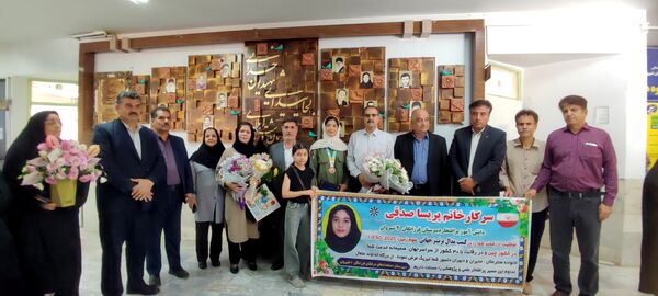 استقبال از دانش آموز شیروانی دارنده مدال برنز جهانی المپیاد علوم زمین