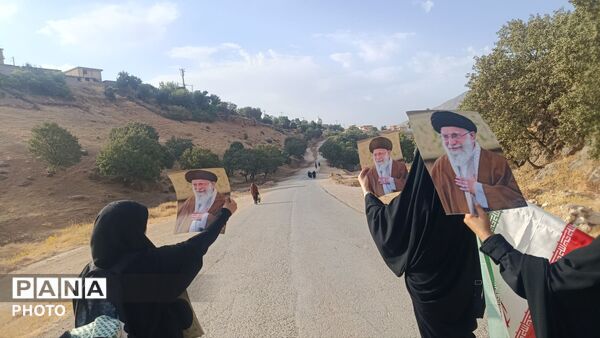 جاماندگان اربعین در میانکوه هم‌قدم شدند