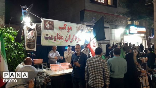  موکب سرداران مقاومت میزبان سنگربان نیشابوری برای هشتادمین شب 