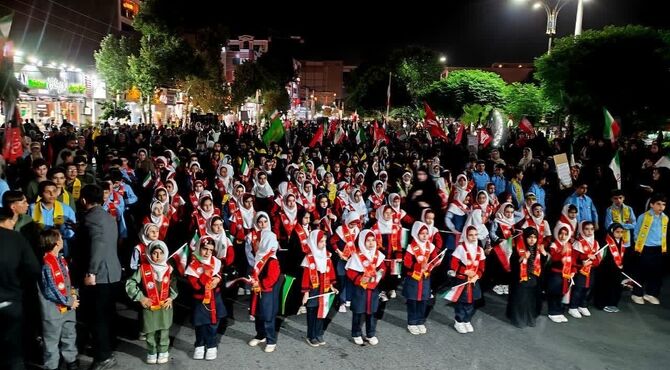 دانش آموزان شهرستان ساوجبلاغ یکبار دیگر حماسه‌ساز شدند 